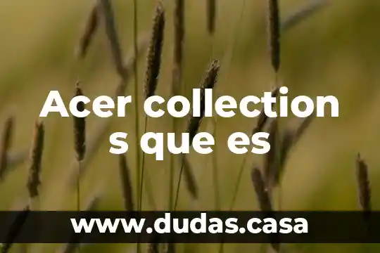 Acer collection s que es