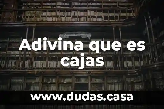 Adivina que es cajas