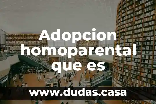 Adopcion homoparental que es