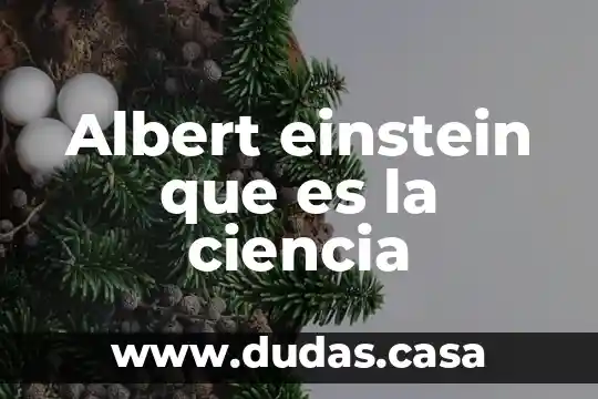 Albert einstein que es la ciencia