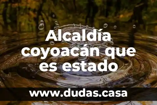 Alcaldía coyoacán que es estado