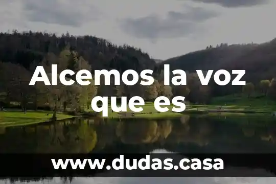 Alcemos la voz que es