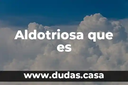 Aldotriosa que es