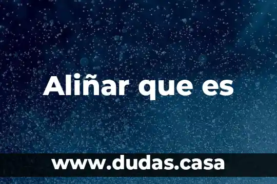 Aliñar que es