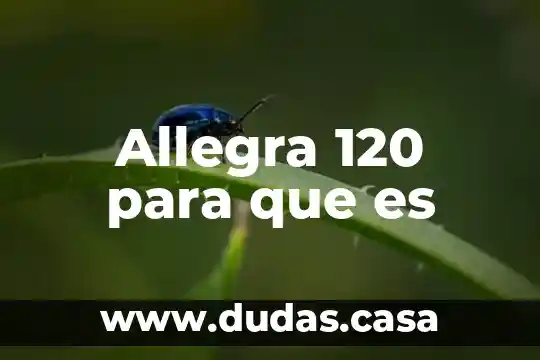 Allegra 120 para que es