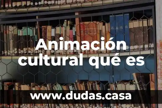 Animación cultural qué es