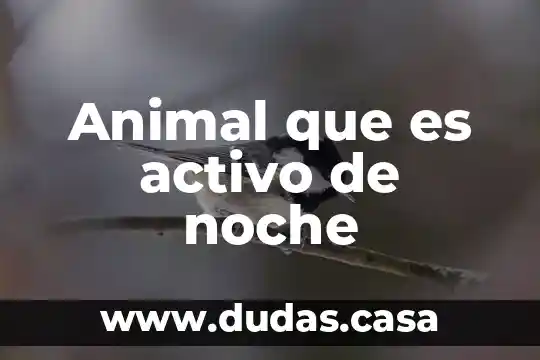 Animal que es activo de noche