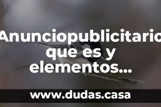 Anunciopublicitario que es y elementos para niños