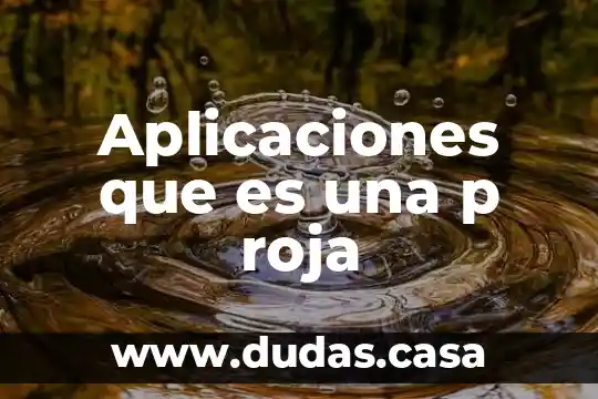 Aplicaciones que es una p roja