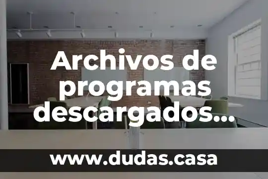 Archivos de programas descargados que es