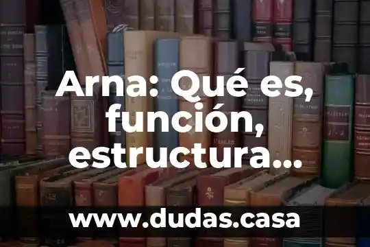 Arna: Qué es, función, estructura, componentes y tipos