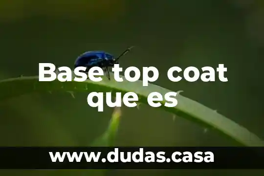 Base top coat que es