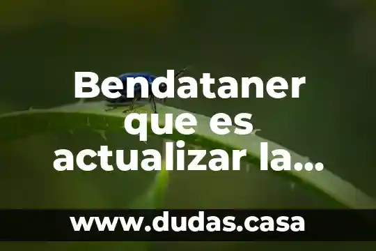 Bendataner que es actualizar la cuenta