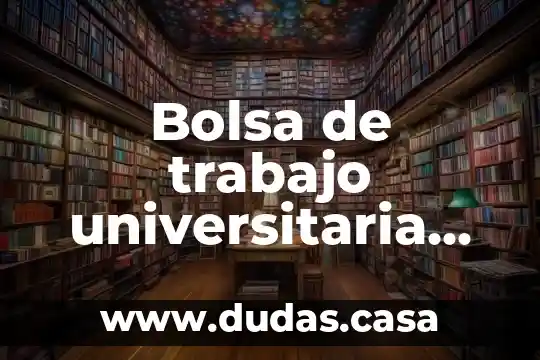 Bolsa de trabajo universitaria que es