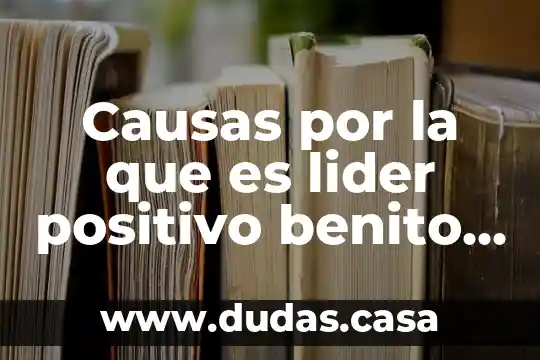 Causas por la que es lider positivo benito juárez