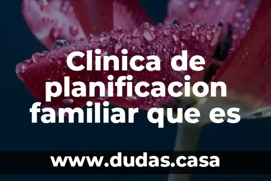 Clinica de planificacion familiar que es