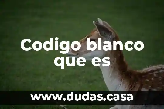 Codigo blanco que es