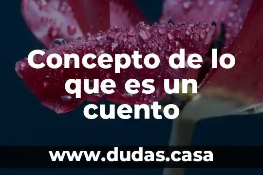 Concepto de lo que es un cuento