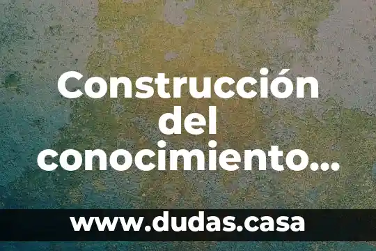 Construcción del conocimiento que es
