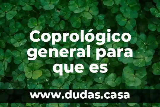 Coprológico general para que es