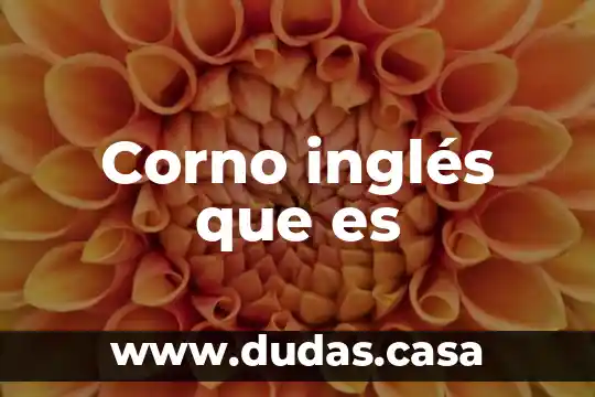Corno inglés que es