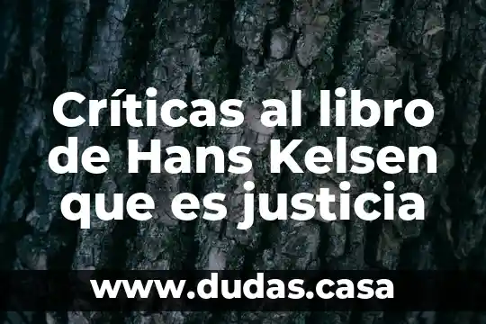 Críticas al libro de Hans Kelsen que es justicia