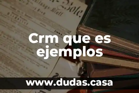 Crm que es ejemplos