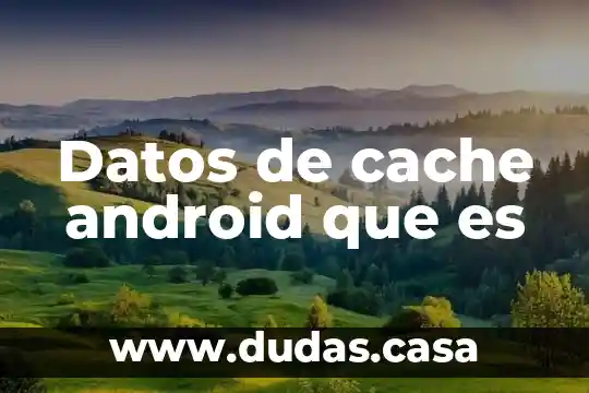 Datos de cache android que es