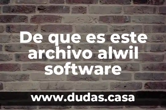 De que es este archivo alwil software