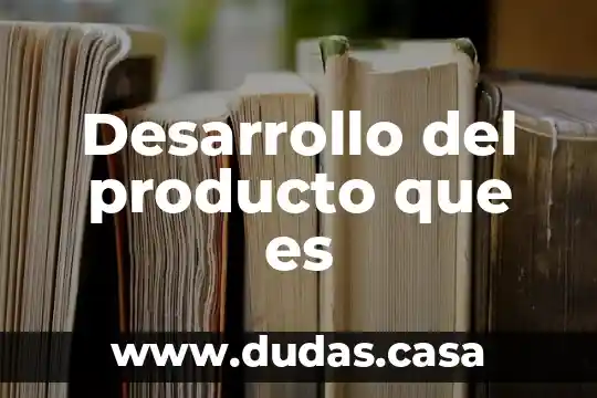Desarrollo del producto que es