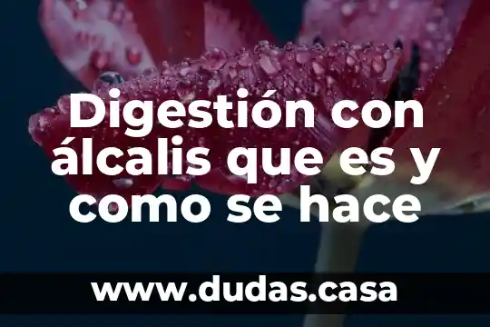 Digestión con álcalis que es y como se hace