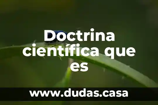 Doctrina científica que es