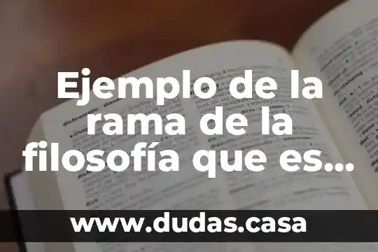 Ejemplo de la rama de la filosofía que es física