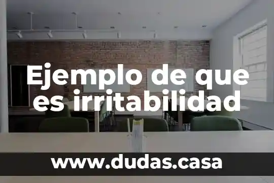 Ejemplo de que es irritabilidad