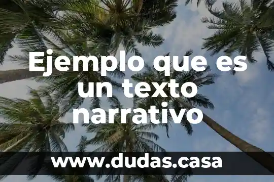 Ejemplo que es un texto narrativo