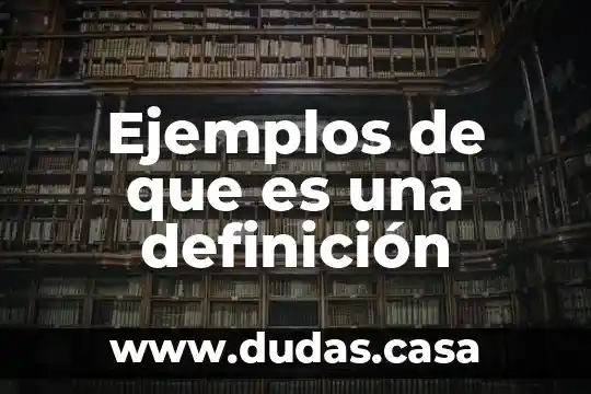 Ejemplos de que es una definición