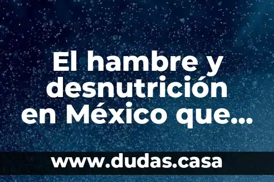 El hambre y desnutrición en México que es
