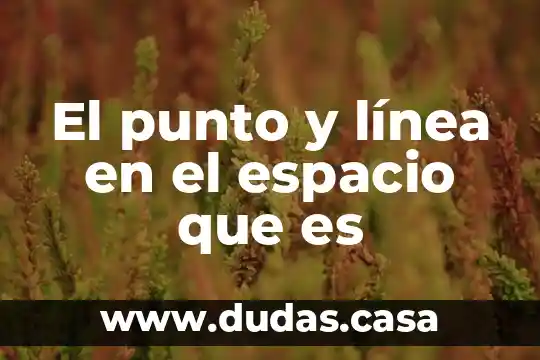 El punto y línea en el espacio que es