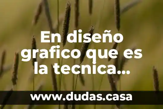 En diseño grafico que es la tecnica fotografica