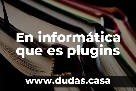 En informática que es plugins