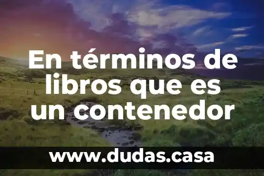 En términos de libros que es un contenedor