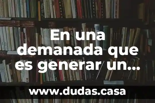 En una demanada que es generar un instructivo