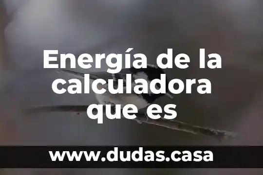 Energía de la calculadora que es
