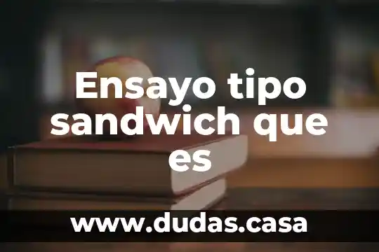 Ensayo tipo sandwich que es