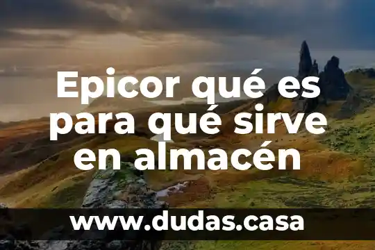 Epicor qué es para qué sirve en almacén