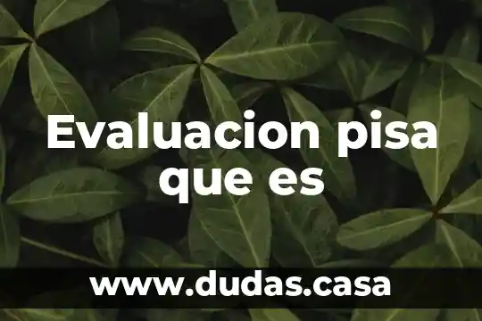 Evaluacion pisa que es