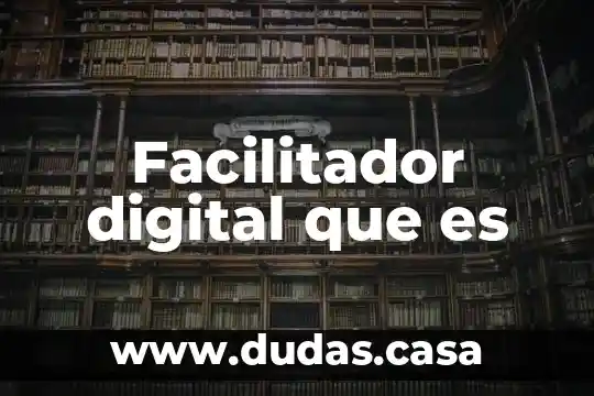 Facilitador digital que es