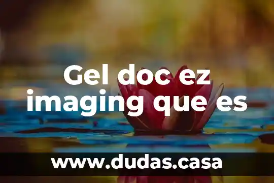 Gel doc ez imaging que es
