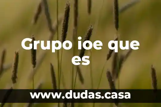 Que es grupo tress internacional 7 Grupo ioe que es