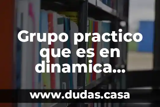 Grupo practico que es en dinamica social